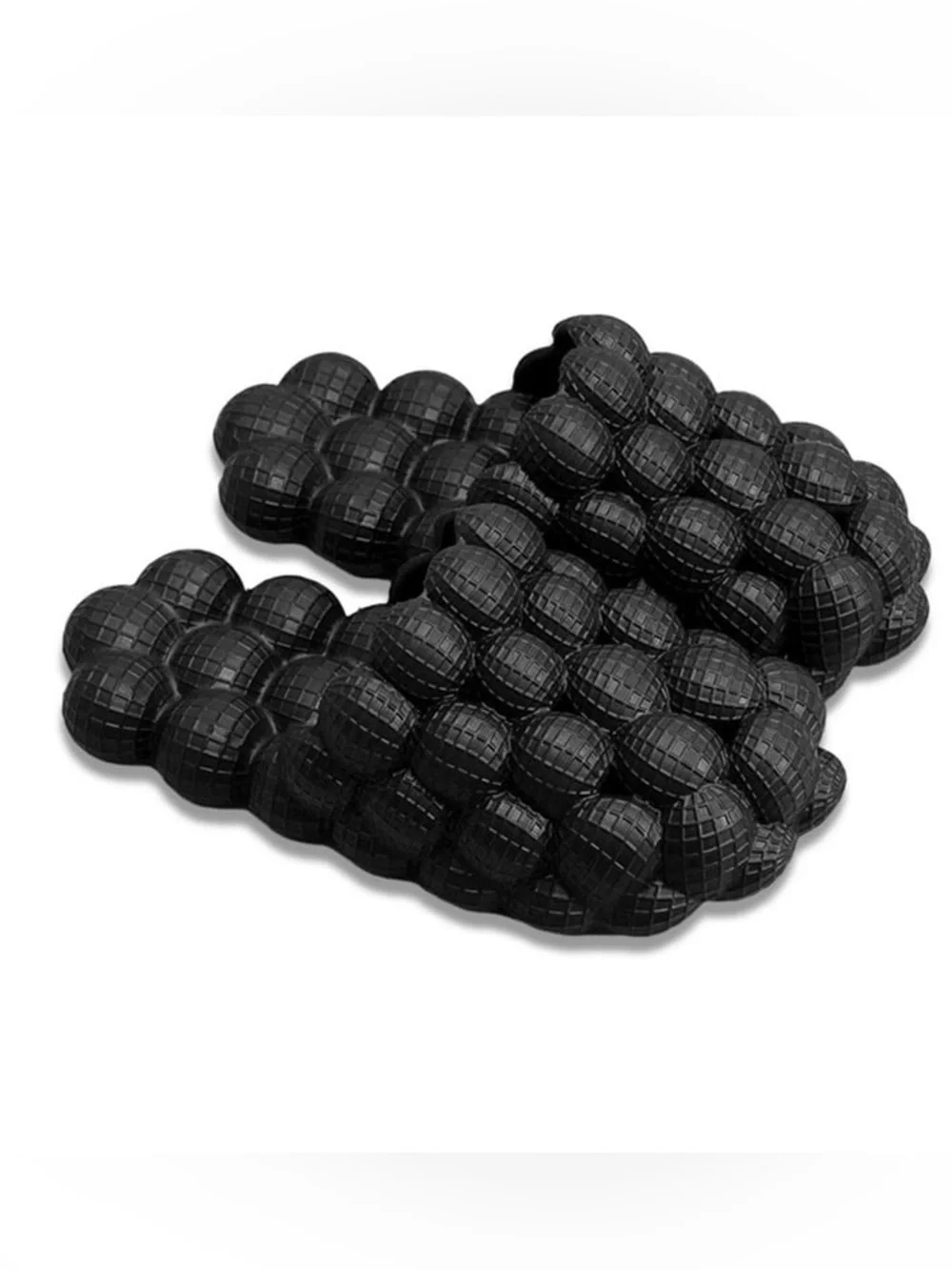 Massage Bubble Black Slides Size 9/9.5 Unisex NEW
